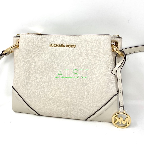 Michael Kors Nicole LG Triple Crossbody Le Vanilla - Picture 3 of 12